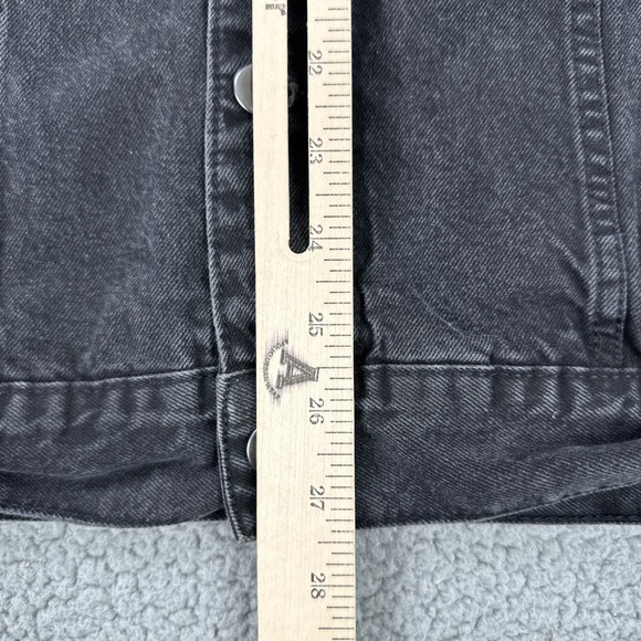 Nickelodeon Hey Arnold! Denim Jacket Men Large Black Cartoons Jean Trucker Logo - Picture 8 of 16